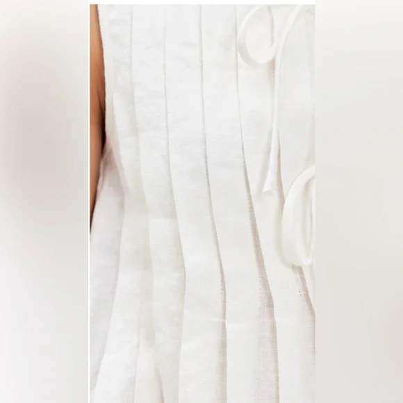 NWT VRG GRL Valeria Linen Top White - Picture 2 of 7